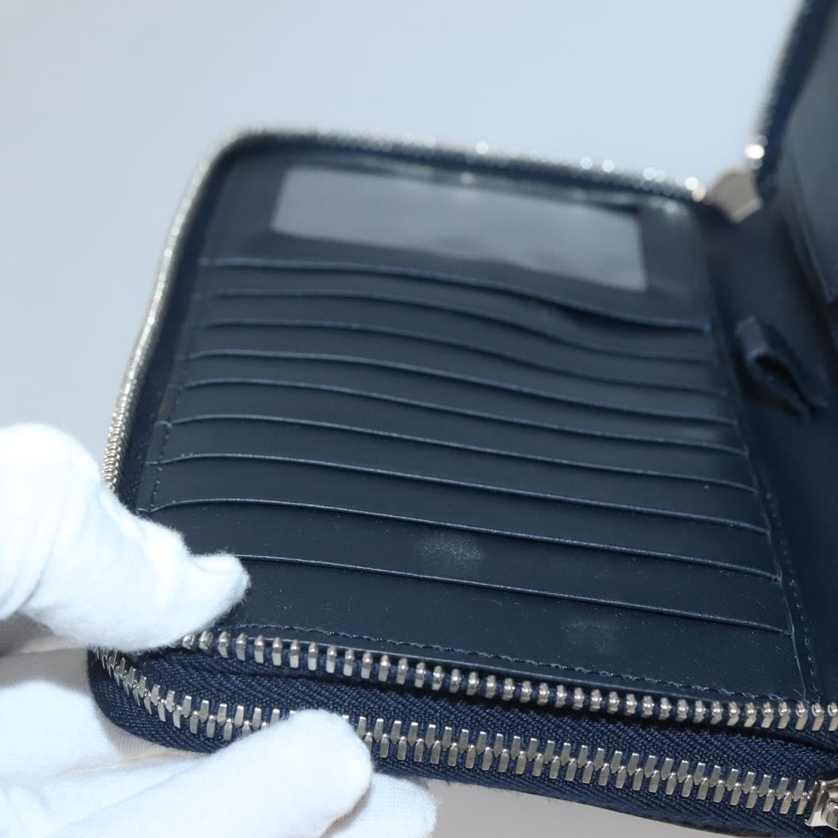 Burberry Reeves Double Zip Organizer Wallet Leather, NAVY, LEATHER, Wallets