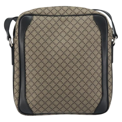 Gucci Snap Messenger Bag Diamante Coated Canvas, BEIGE, PVC, Shoulder bag