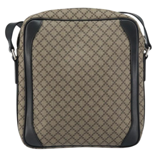 Gucci Snap Messenger Bag Diamante Coated Canvas, BEIGE, PVC, Shoulder bag