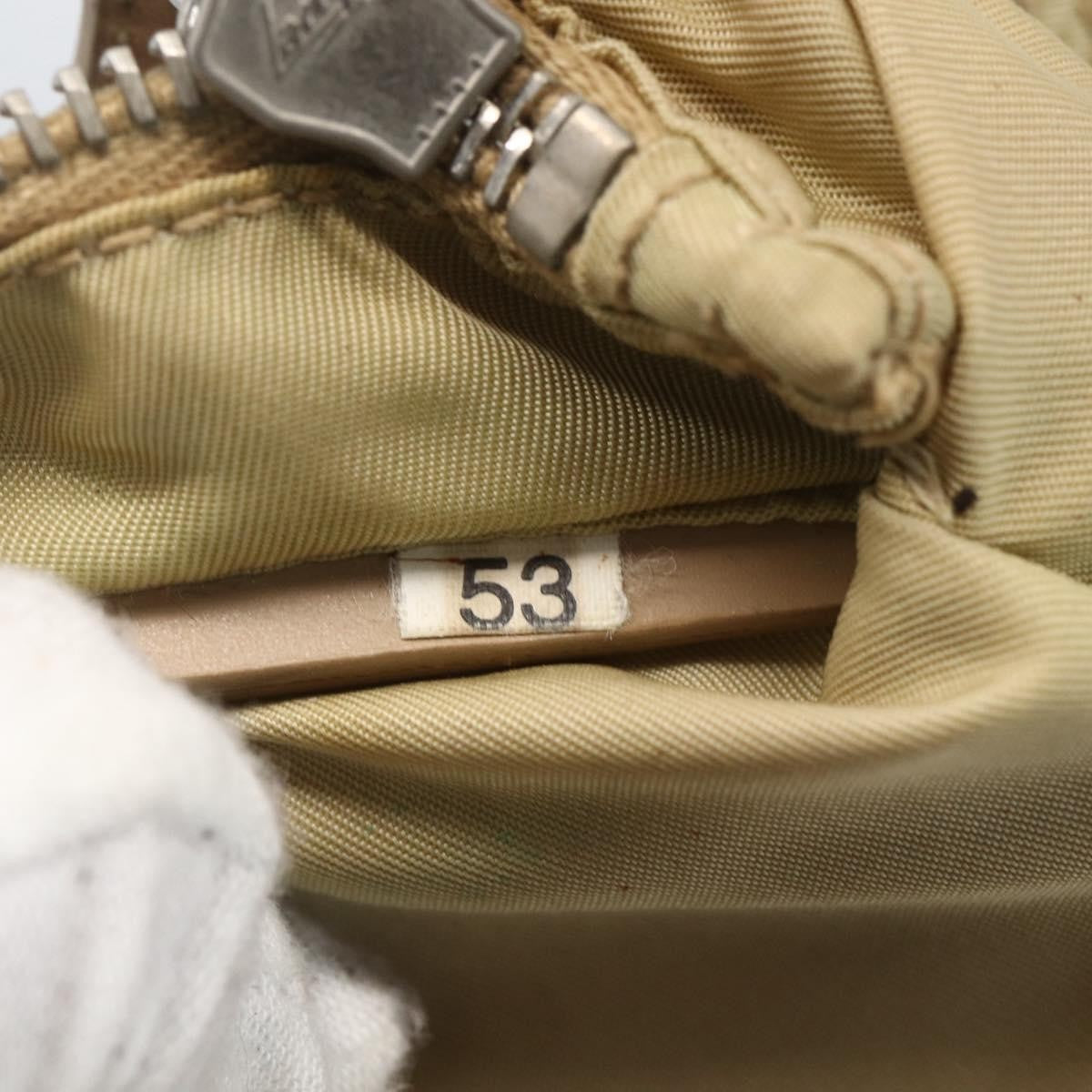 Prada Front Pocket Messenger Bag Tessuto, BEIGE, NYLON, Shoulder bag