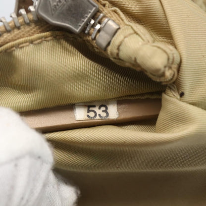 Prada Front Pocket Messenger Bag Tessuto, BEIGE, NYLON, Shoulder bag