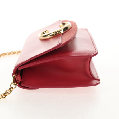 Chloe C Chain Clutch Leather, PINK, LEATHER, Clutche & pouche