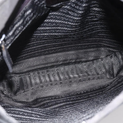 Prada Resin chain shoulder bag Nylon, BROWN, NYLON, Shoulder bag