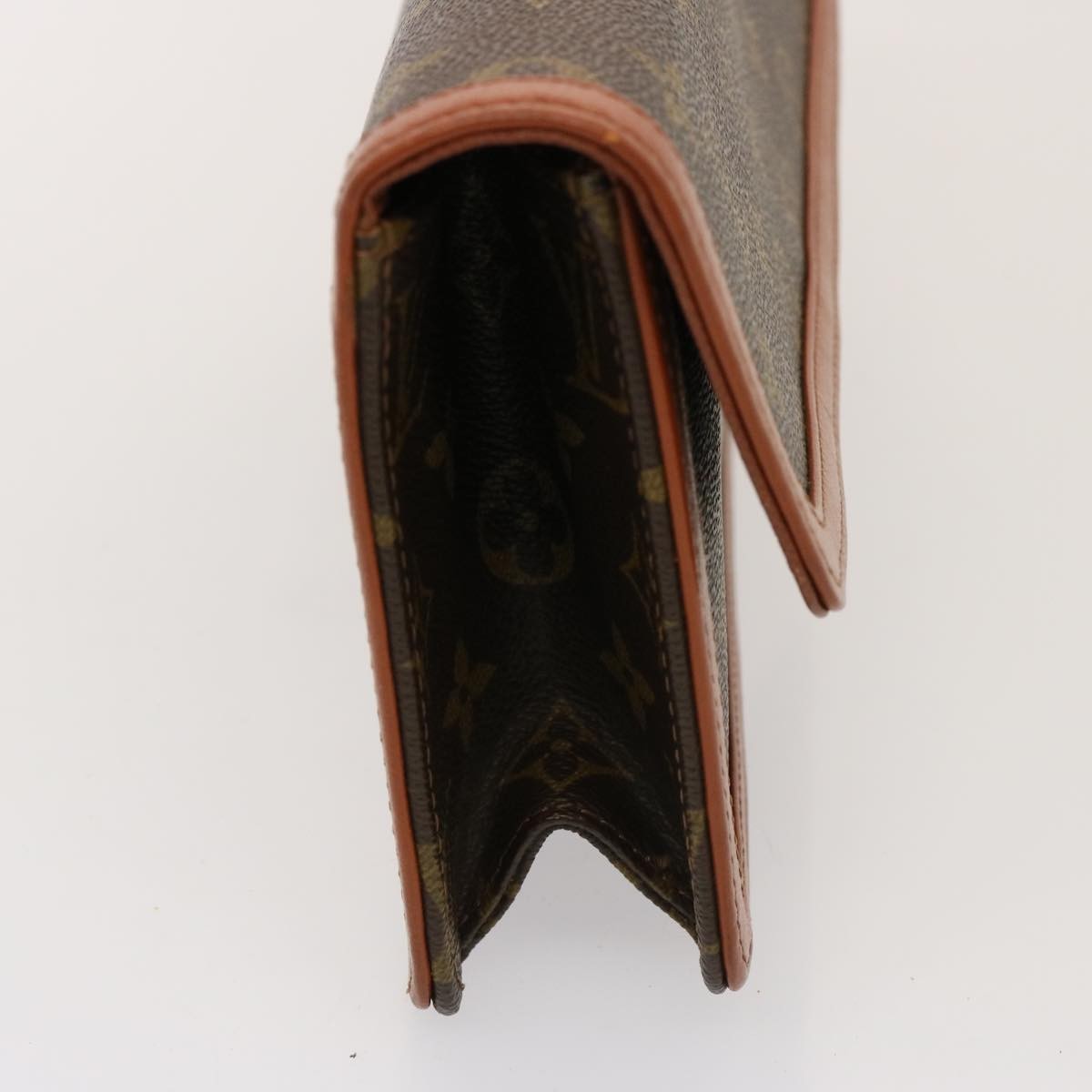 Louis Vuitton Dame Pochette Monogram Canvas, BROWN, CANVAS, Clutche & pouche