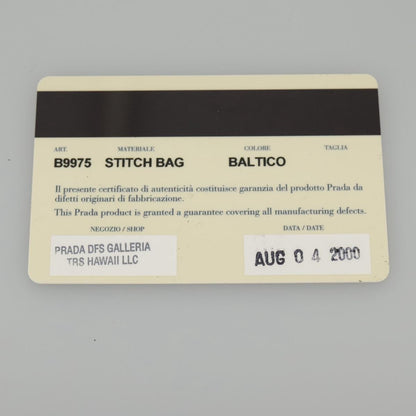 Prada Chain Shoulder Bag Quilted Tessuto, NAVY, NYLON, Shoulder bag