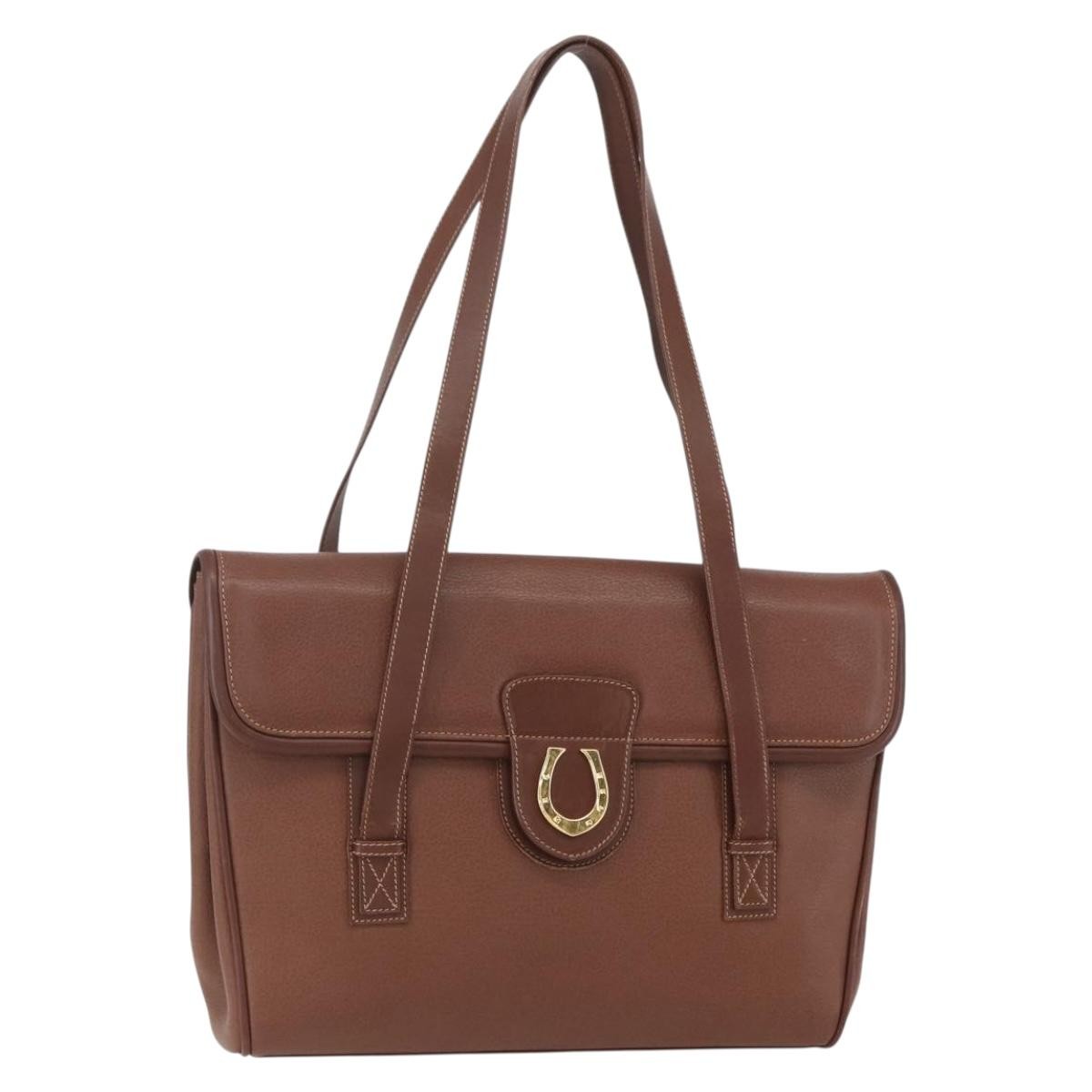 Gucci Vintage tote Leather, BROWN, LEATHER, Tote bag