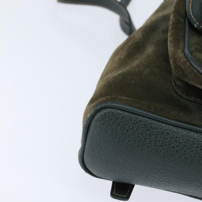 Gucci Vintage Bamboo Backpack Suede, KHAKI, SUEDE, Backpack