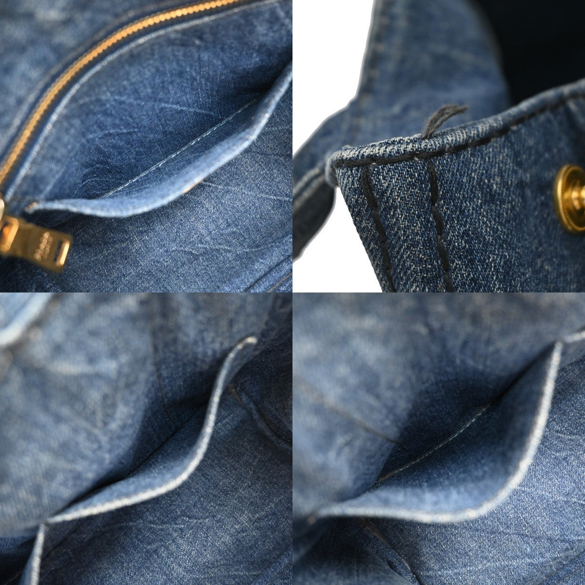 Prada Canapa Open Tote Denim, BLUE, DENIM_JEANS, Tote bag