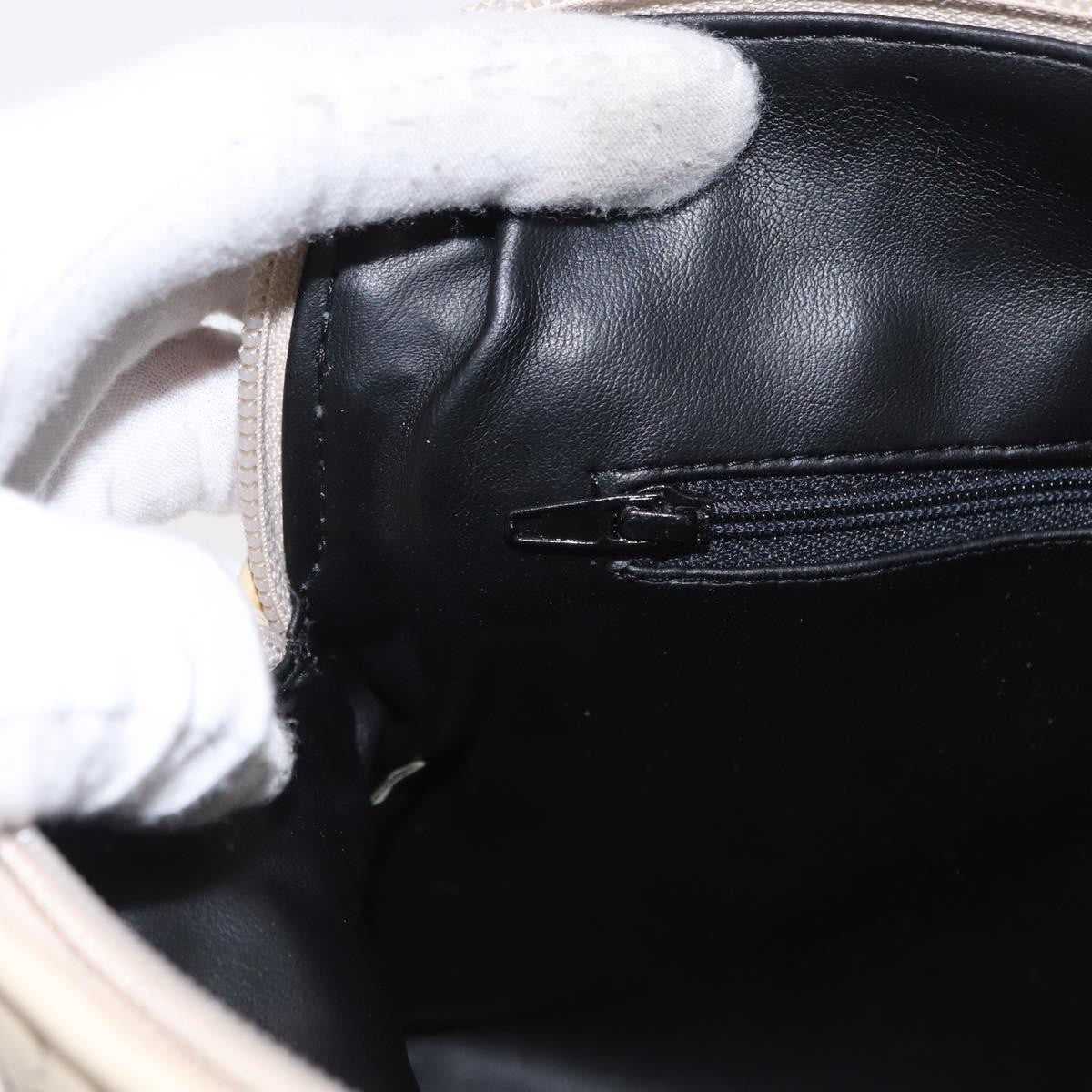 Bally Vintage Chain Shoulder Bag Quilted Leather, BEIGE, LEATHER, Shoulder bag