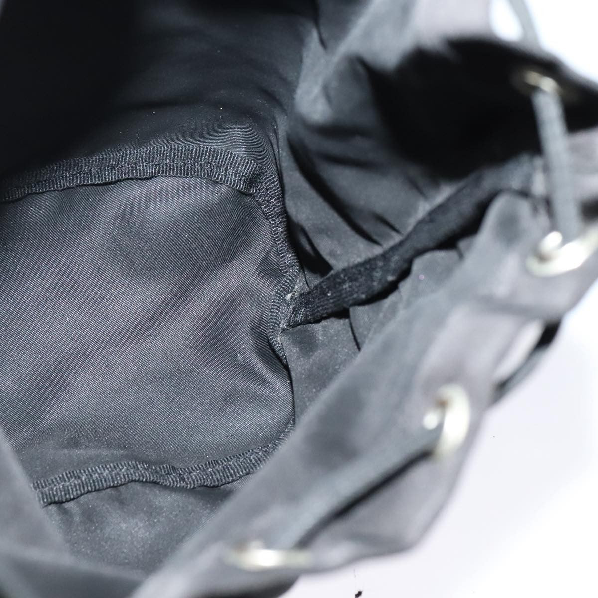 Prada Vela Drawstring Bucket Wristlet Pouch Tessuto, BLACK, NYLON, Clutche & pouche