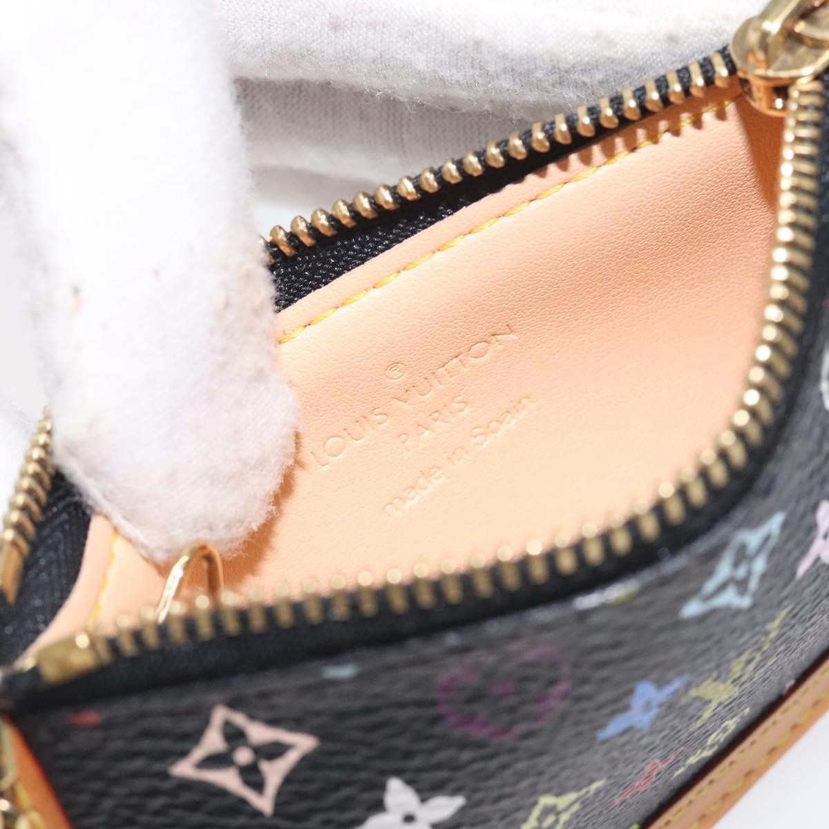 Louis Vuitton Pochette Clés Monogram Canvas, BLACK, CANVAS, Wallets
