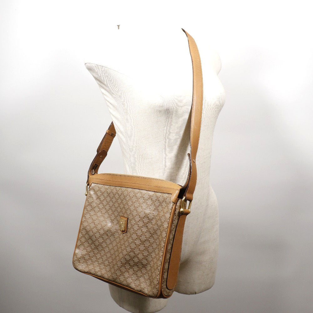 Celine Macadam Shoulder Bag PVC Leather, BEIGE, PVC, Shoulder bag