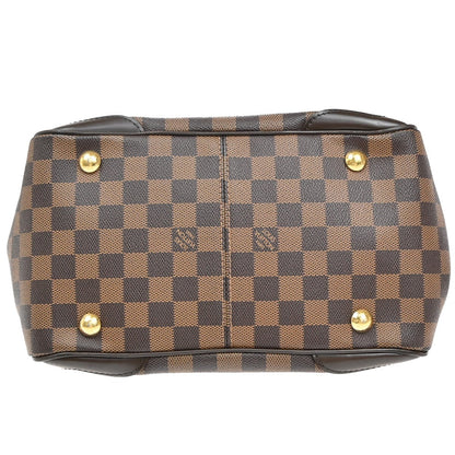 Louis Vuitton Verona Handbag Damier, BROWN, CANVAS, Shoulder bag