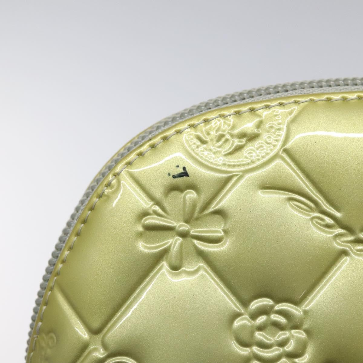 Chanel Vintage Clutch Pleated Leather, GOLD, PATENT_LEATHER, Clutche & pouche