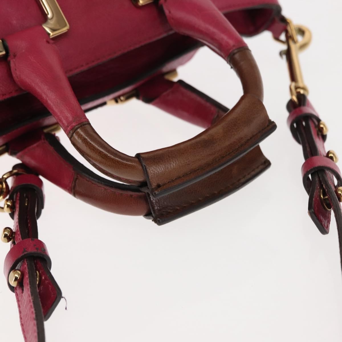 Chloe Ethel Handbag Leather, PINK, LEATHER, Handbag