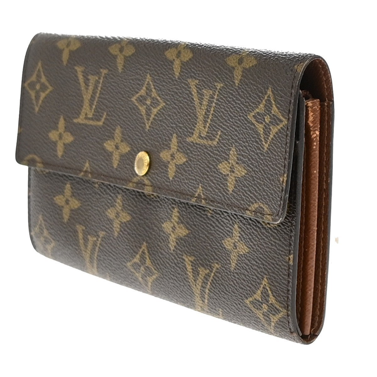 Louis Vuitton Vintage Sarah Wallet Monogram Canvas, BROWN, LEATHER, Wallets