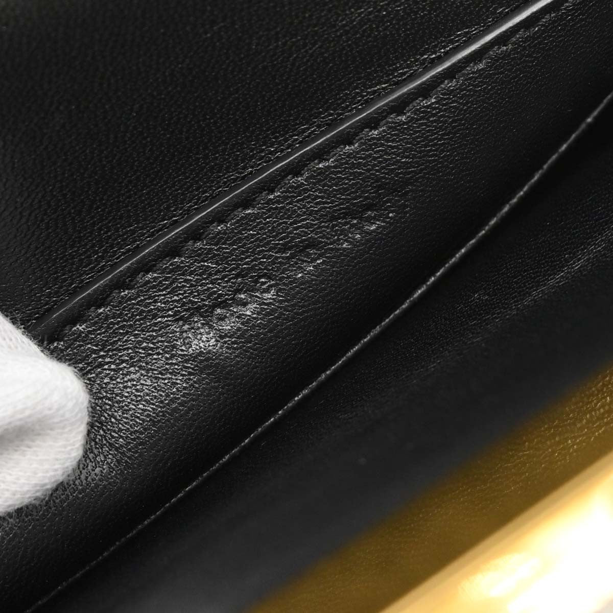 Celine Clasp Crossbody Bag Leather, BLACK, LEATHER, Shoulder bag