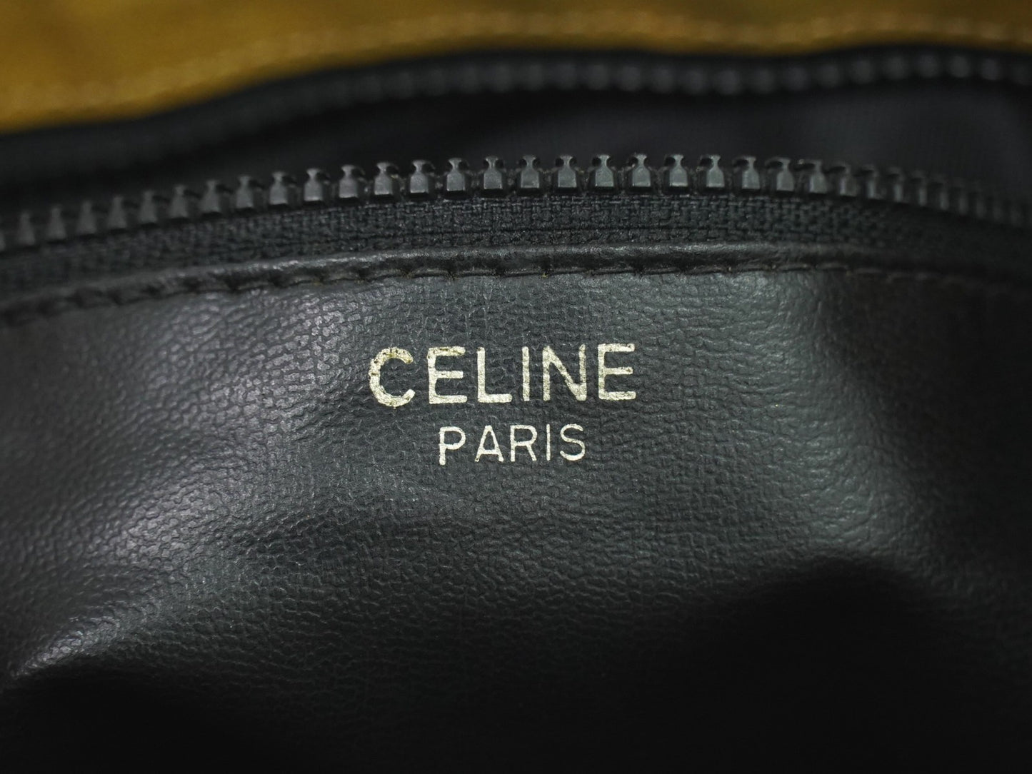 Celine Triomphe Drawstring Bucket Bag Leather, BLACK, LEATHER, Shoulder bag