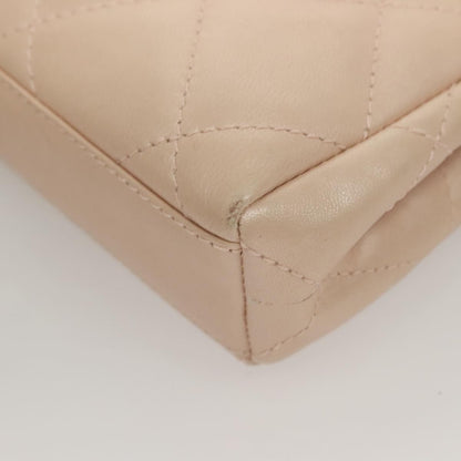 Chanel Vintage Clutch Leather, BEIGE, LEATHER, Clutche & pouche