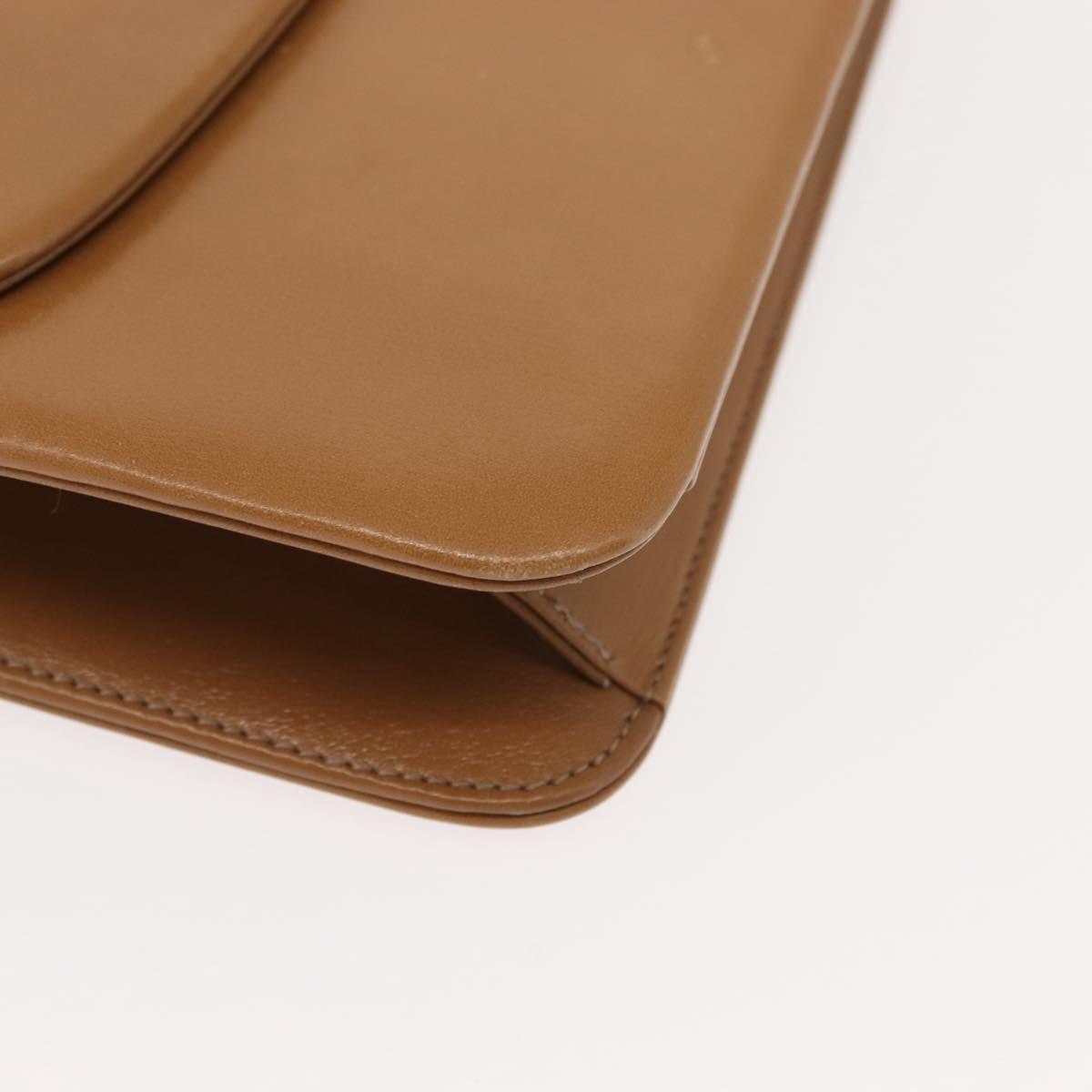 Christian Dior Vintage CD Chain Flap Shoulder Bag Leather, BEIGE, LEATHER, Shoulder bag