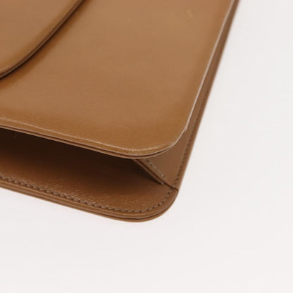 Christian Dior Vintage CD Chain Flap Shoulder Bag Leather, BEIGE, LEATHER, Shoulder bag