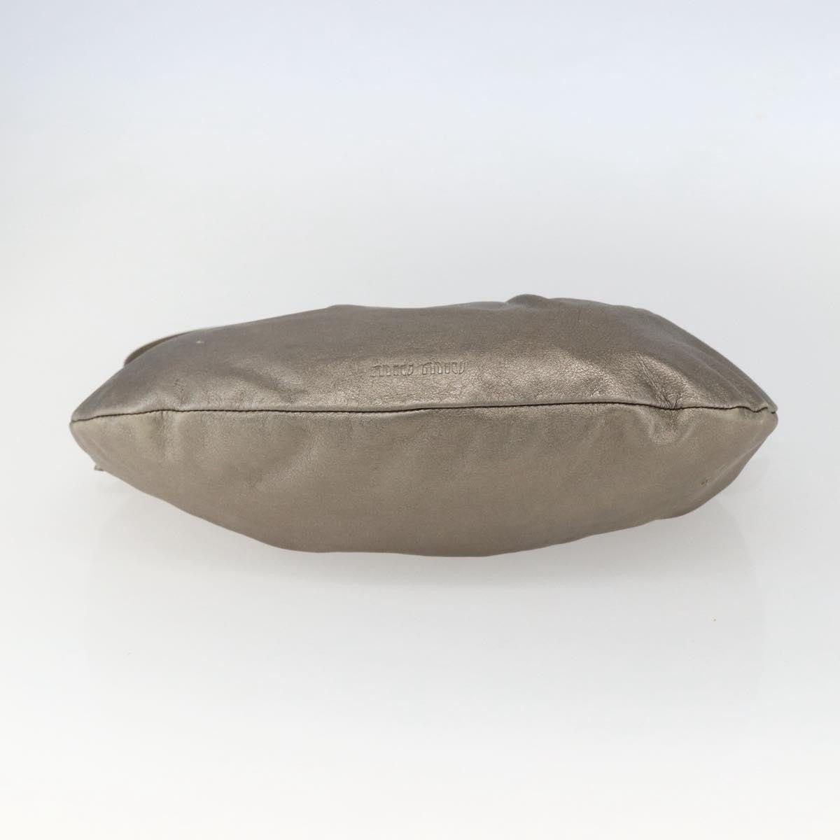 Miu Miu Shoulder Bag Leather, GOLD, LEATHER, Shoulder bag