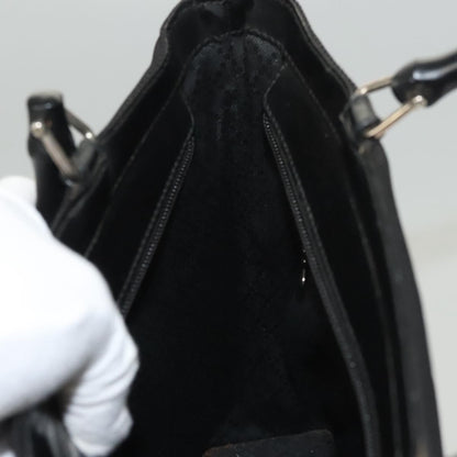 Gucci Vintage Bamboo Handle Tote Nylon, BLACK, NYLON, Tote bag