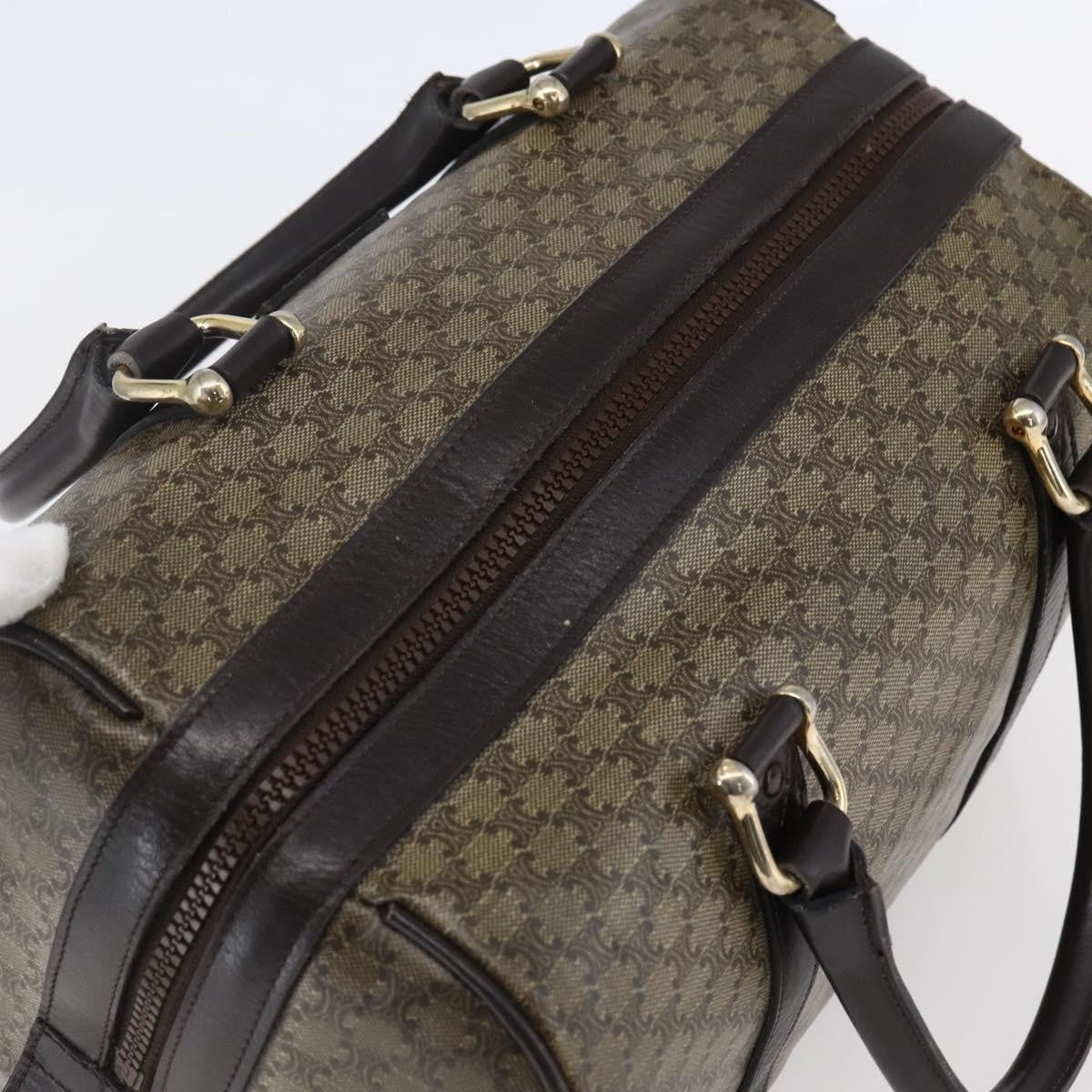 Celine Vintage Duffle Bag Macadam Coated Canvas, BEIGE, CANVAS, Handbag