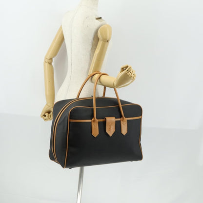 Saint Laurent Vintage Boston PVC Leather, BLACK, PVC, Travel bag