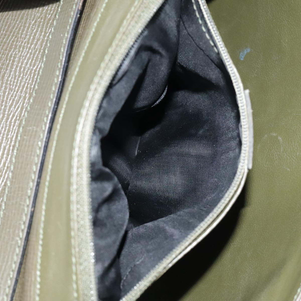 Celine Vintage Circle Logo Crossbody Bag Leather, KHAKI, LEATHER, Crossbody bag