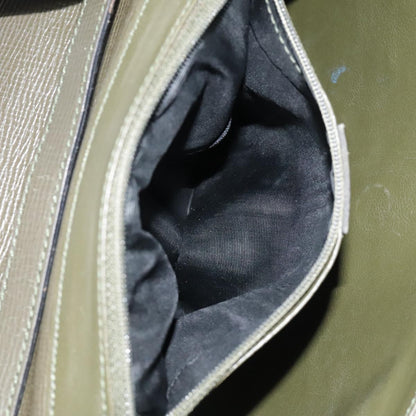 Celine Vintage Circle Logo Crossbody Bag Leather, KHAKI, LEATHER, Crossbody bag