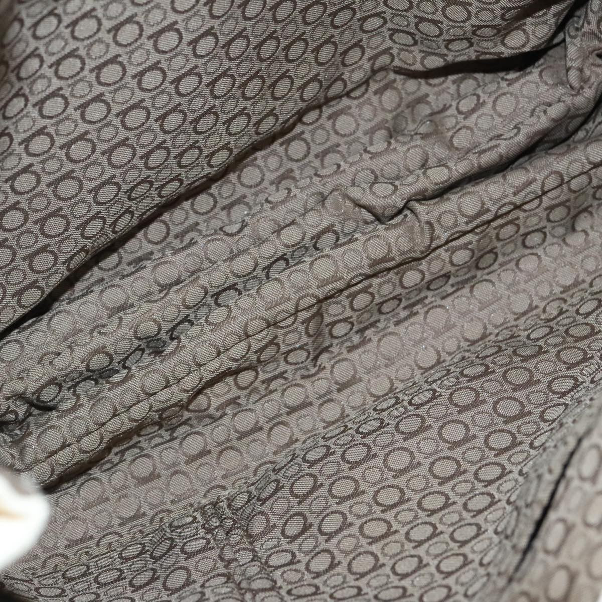 Salvatore Ferragamo Gancini Shoulder Bag Leather, BEIGE, LEATHER, Shoulder bag