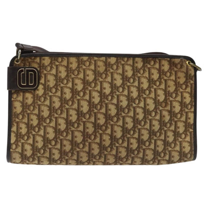 Christian Dior Vintage Trotter Shoulder Bag Canvas, BROWN, CANVAS, Shoulder bag