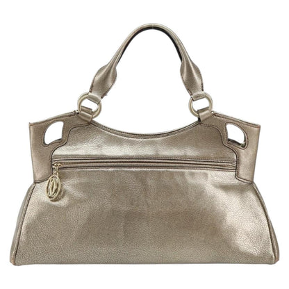 cartier Marcello Handbag Leather, GOLD, LEATHER, Tote bag