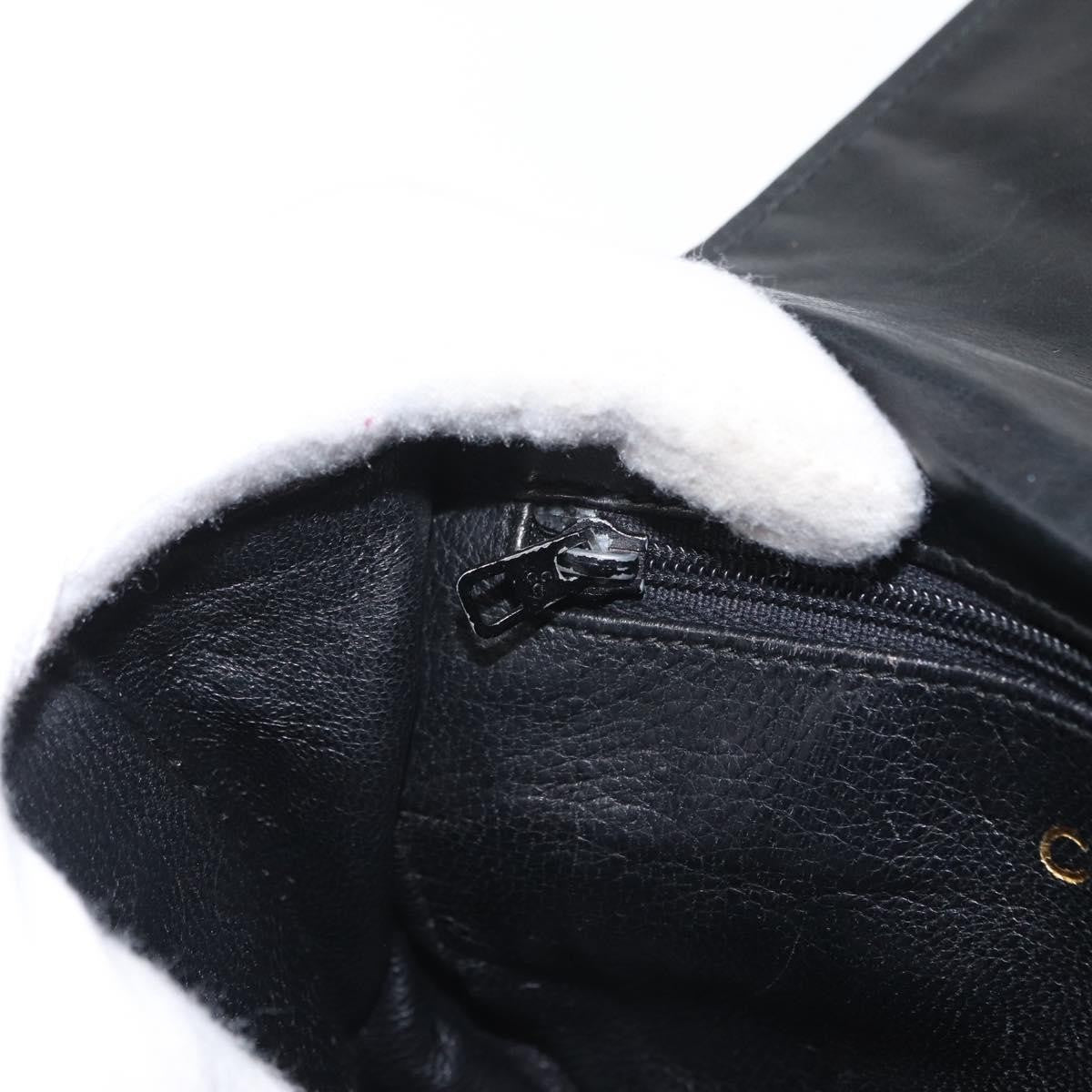 Chanel Vintage CC Stitch Flap Bag Leather, BLACK, LEATHER, Shoulder bag