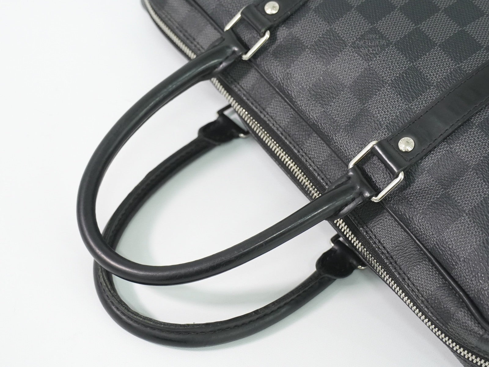 Louis Vuitton Porte-Documents Voyage Briefcase Damier Graphite, Gray, Canvas, Briefcase