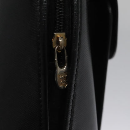 Celine Circle Logo Handbag Leather, BLACK, LEATHER, Handbag