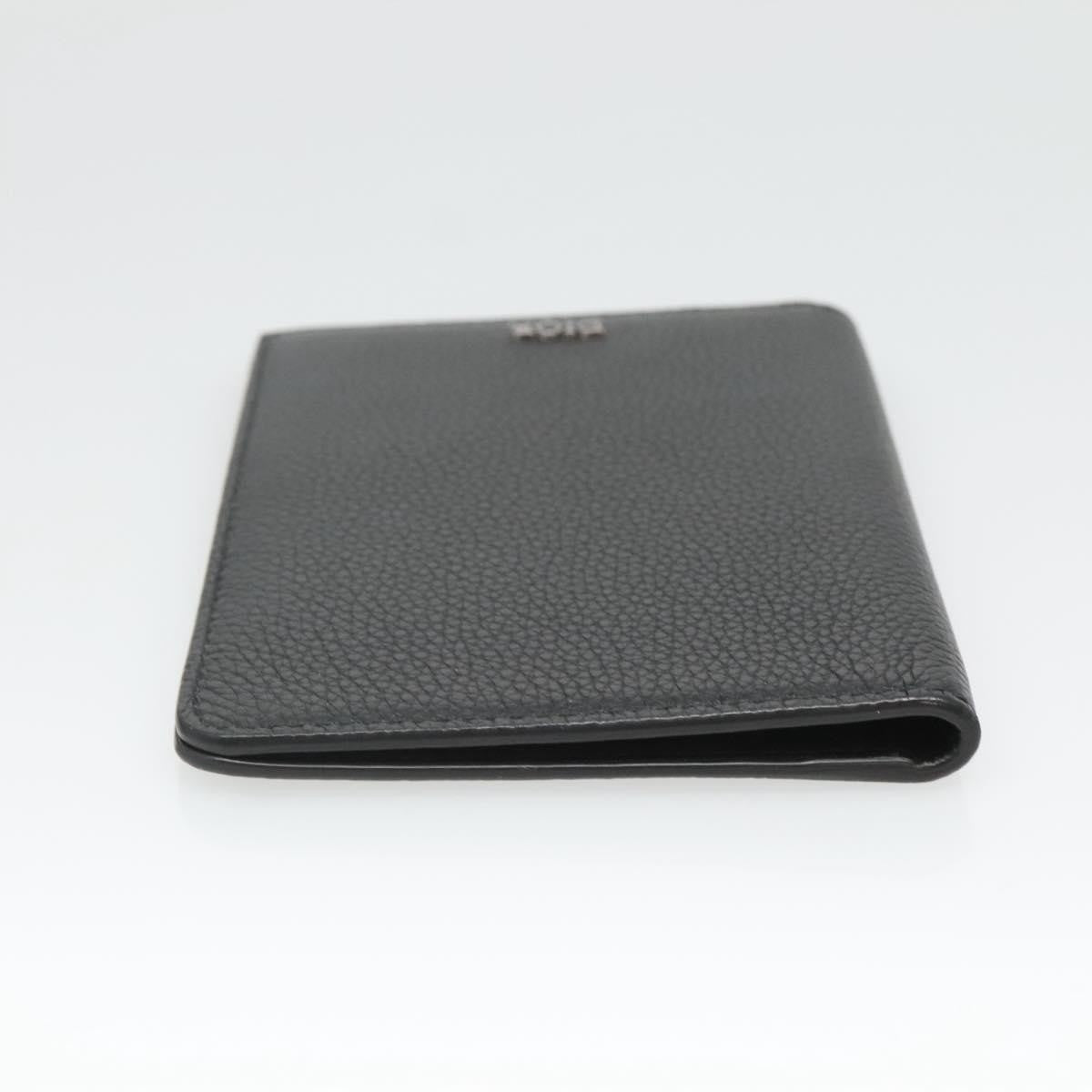 Christian Dior Bifold Card Holder Leather, BLACK, LEATHER, Card Holders