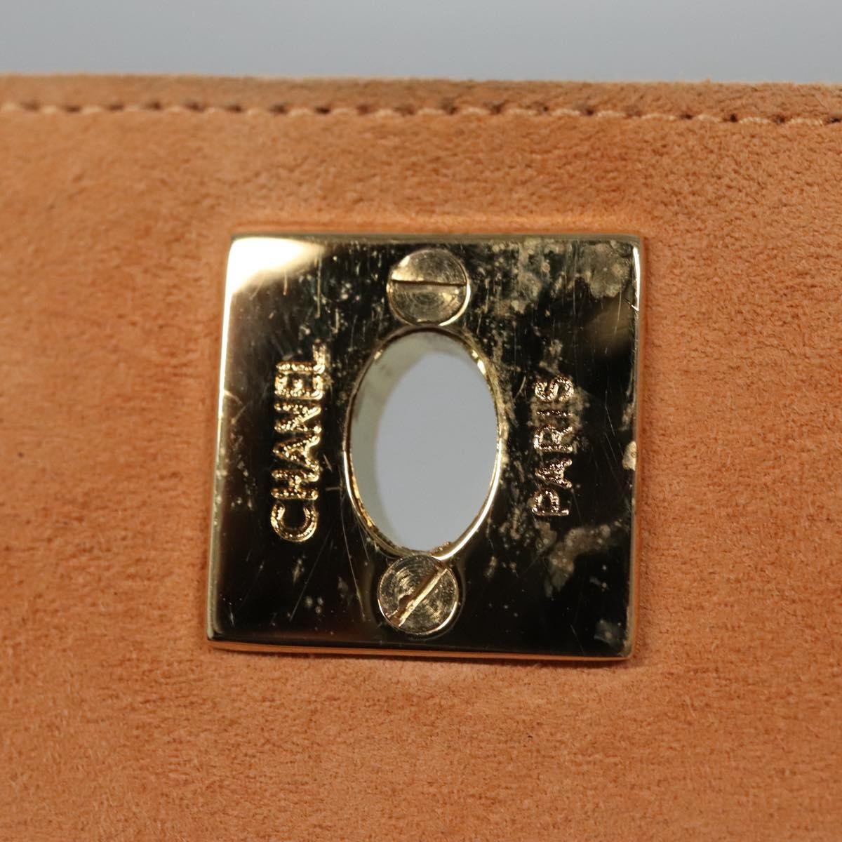 Chanel Flap Crossbody Bag Suede Patchwork, BEIGE, SUEDE, Crossbody bag