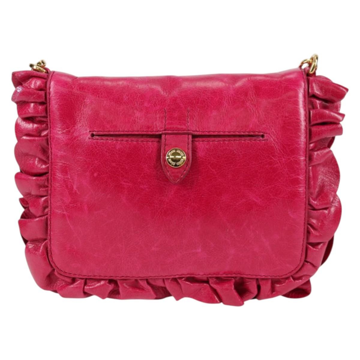 Miu Miu Shoulder Bag Leather, PINK, LEATHER, Shoulder bag