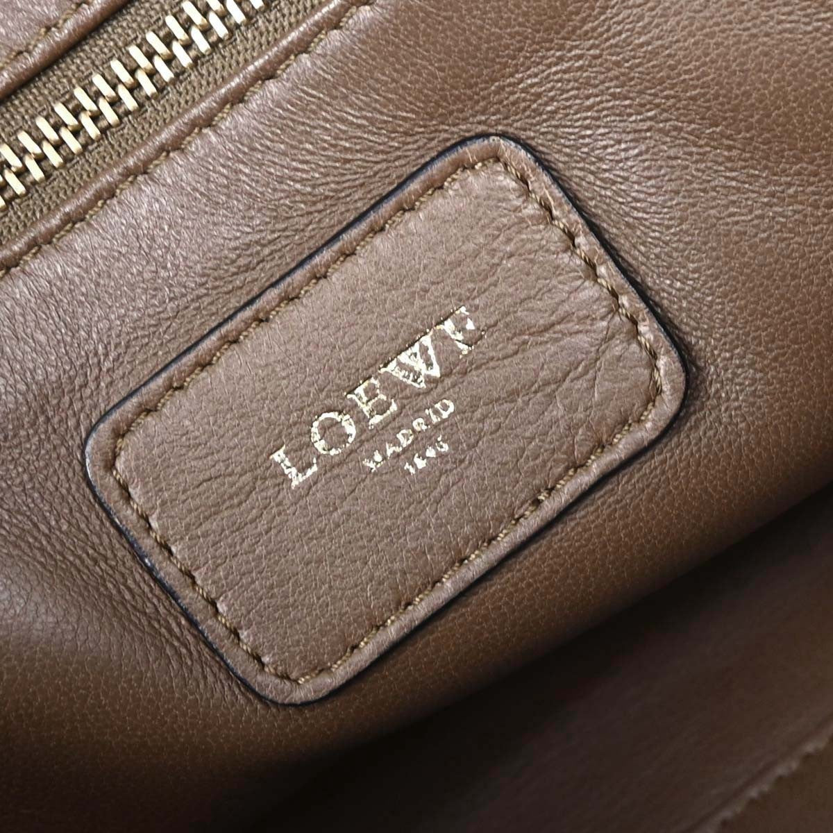 Loewe Amazona Bag Leather, BROWN, LEATHER, Handbag