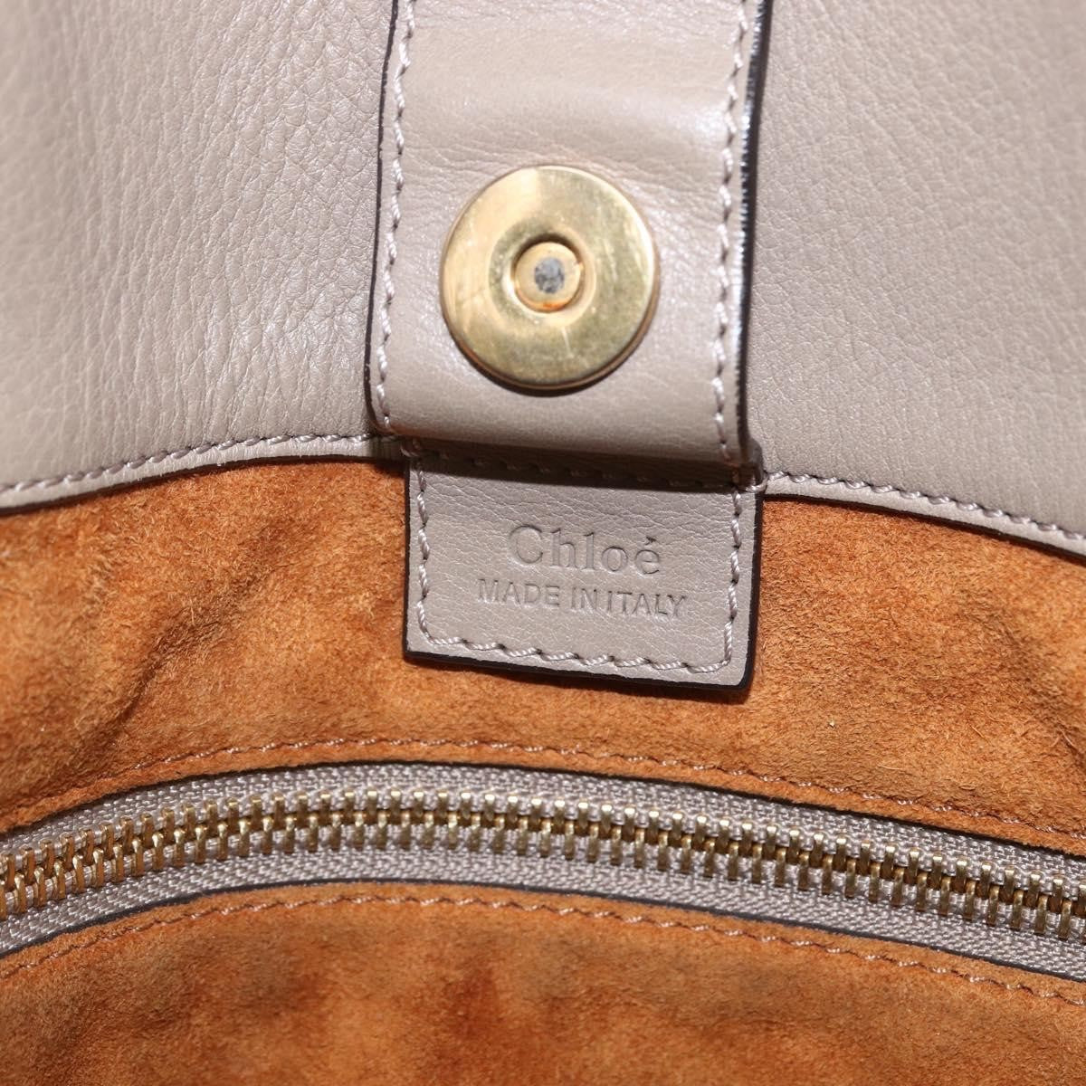Chloe Milo Shopping Tote Leather, BEIGE, LEATHER, Tote bag
