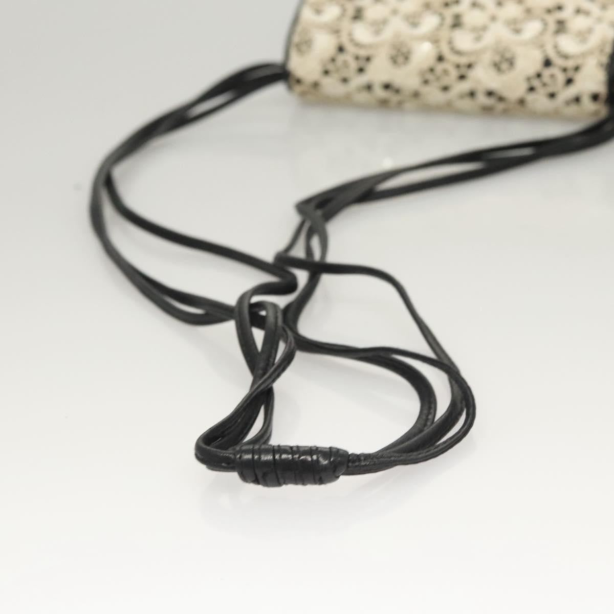 Chanel Floral CC Flap Bag Leather, WHITE, LEATHER, Shoulder bag