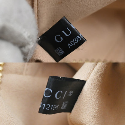 Gucci GG Marmont Shoulder Bag Diagonal Quilted GG Canvas with Leather, BROWN, CANVAS, Shoulder bag