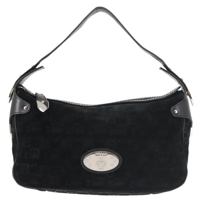 Bally Vintage Shoulder Bag Suede, BLACK, SUEDE, Shoulder bag