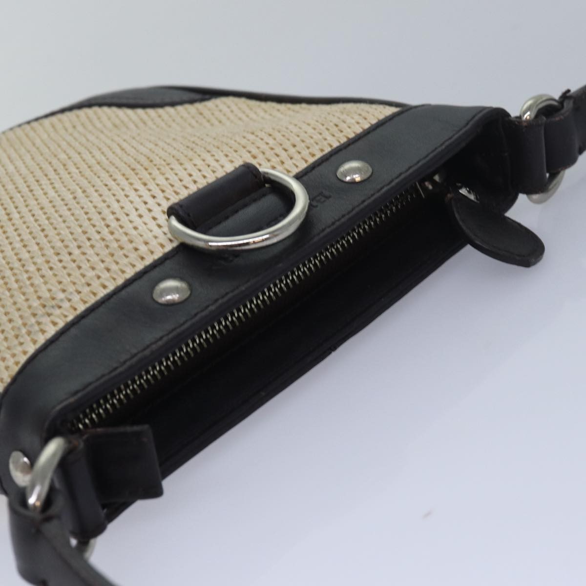 Burberry Vintage Shoulder Bag Leather, BEIGE, LEATHER, Shoulder bag