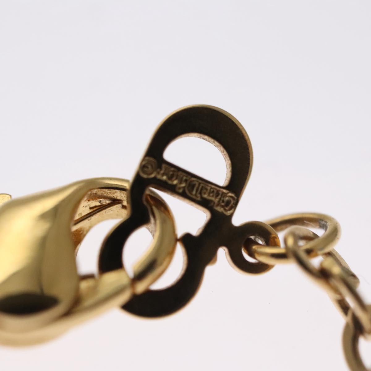 Christian Dior Vintage CD Pendant Necklace Metal, GOLD, METAL, Necklace