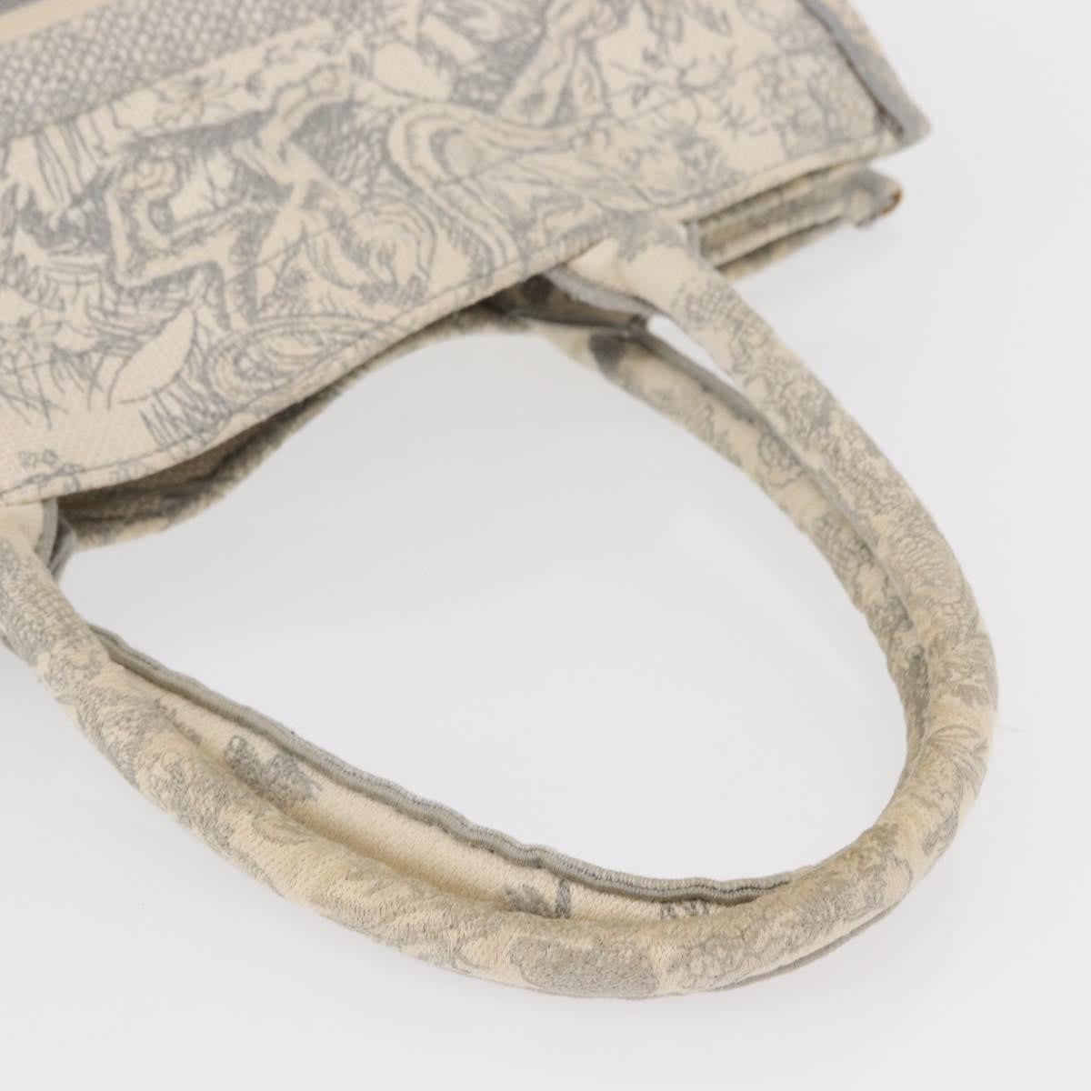 Christian Dior Book Tote Embroidered Canvas, GRAY, CANVAS, Tote bag