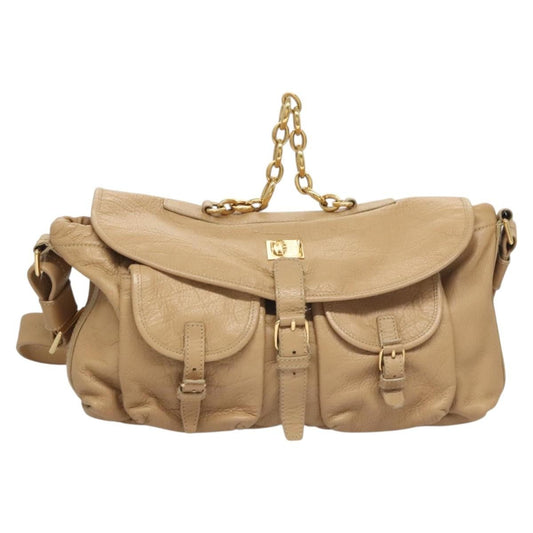 Bvlgari Shoulder bag Leather, BEIGE, LEATHER, Shoulder bag
