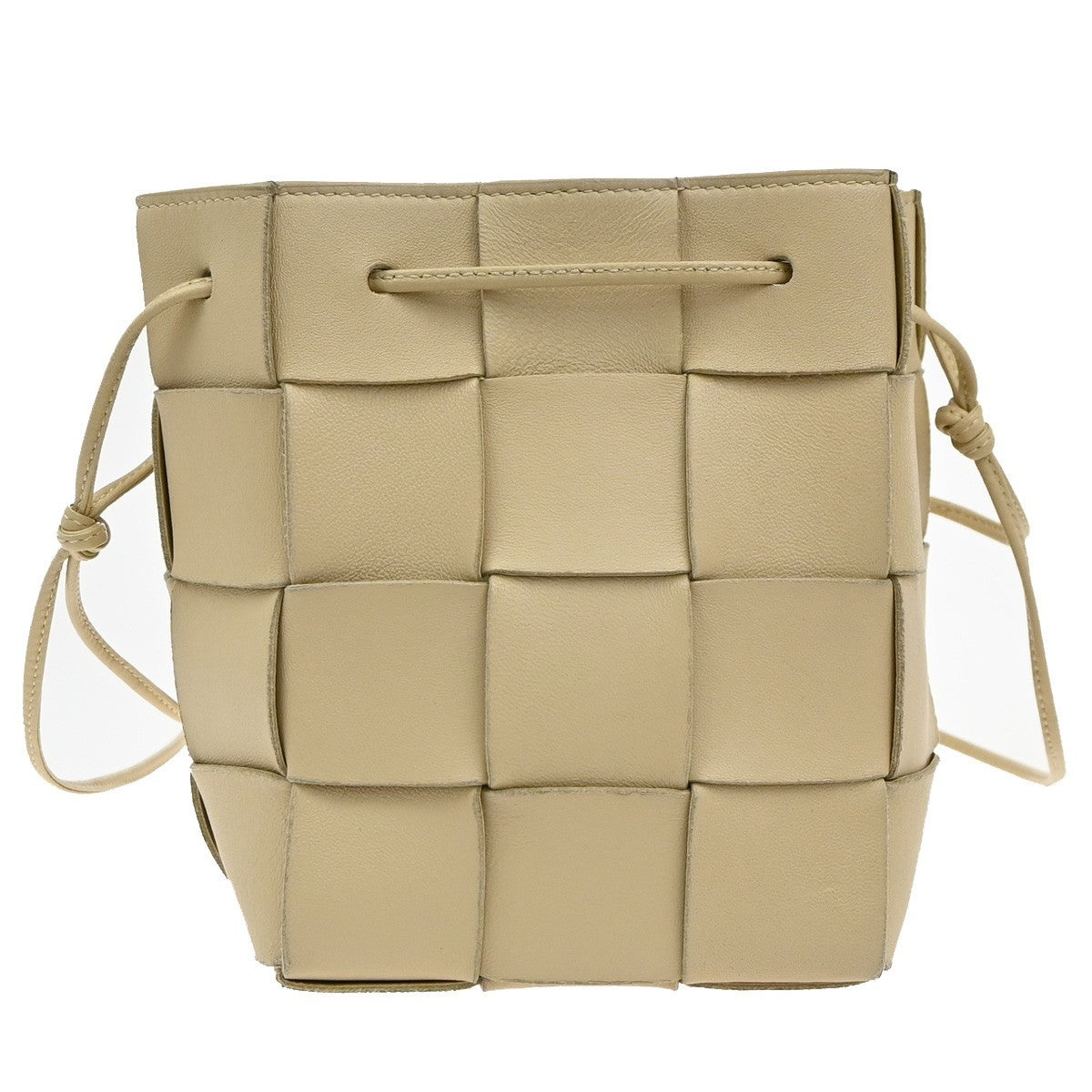 Bottega Veneta Cassette Bucket Bag Maxi Intrecciato Leather, BEIGE, LEATHER, Shoulder bag